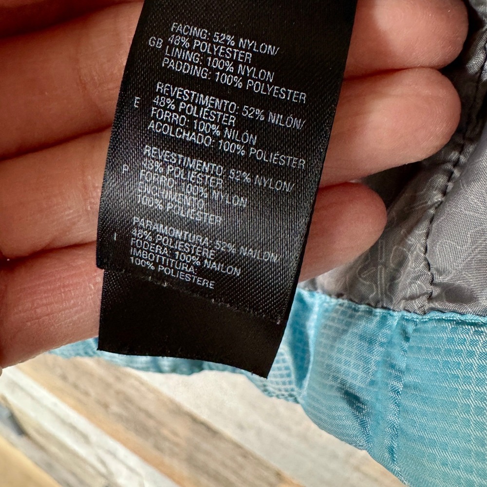 The North Face Girls Star Quilted Puffer‎ Jacket M Light Blue Full Zip READ* - Picture 11 of 15